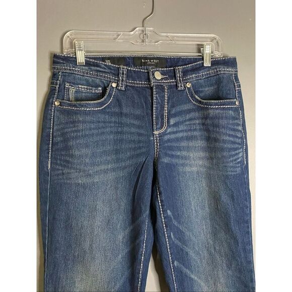 Nine West Medium Wash Bling Pockets Bootcut Jeans Size 8/29 NWT - Picture 3 of 5